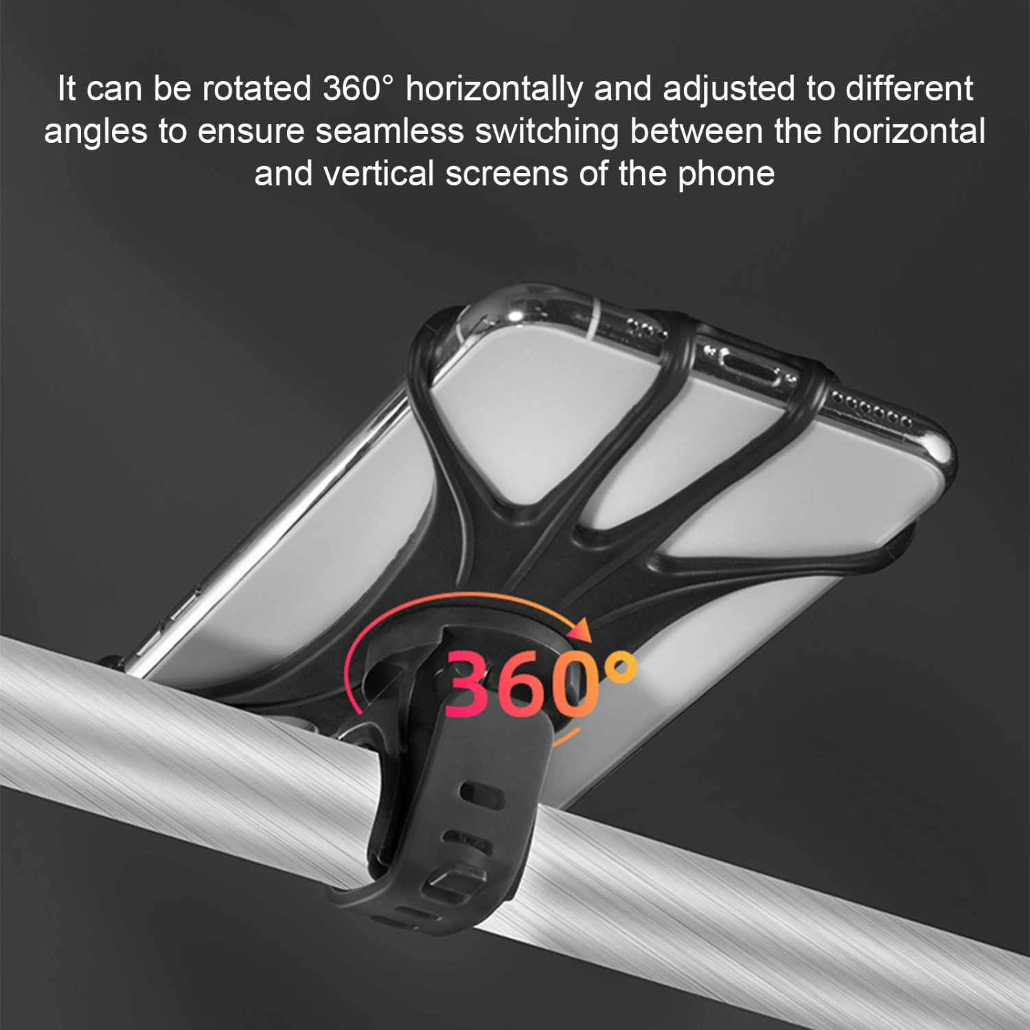 Bike Phone Holder Anti-Shake High Stability Universal 360-Degree Rotating Bicycle Handlebar Cell Phone Mount Phone Bracket