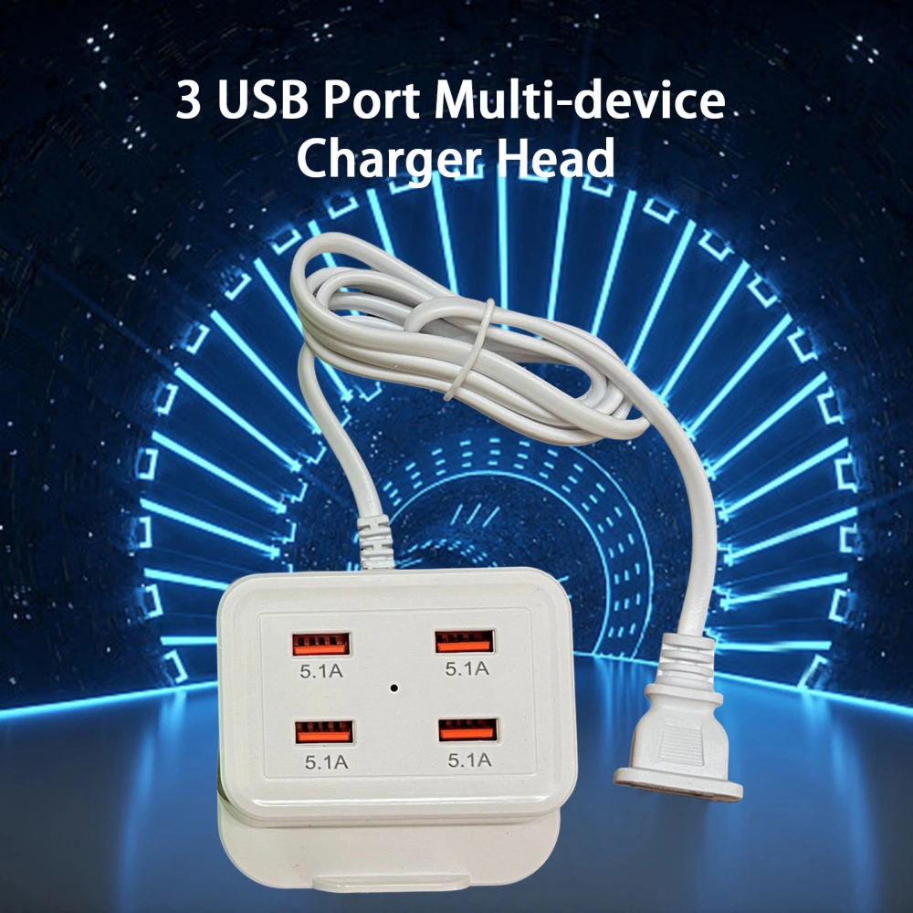 Phone Charger Stable Output 100-240v-50/60HZ Fast Charging EU/US Plug 3 USB Port Mobile Phone Travel Charger Phone Accessories