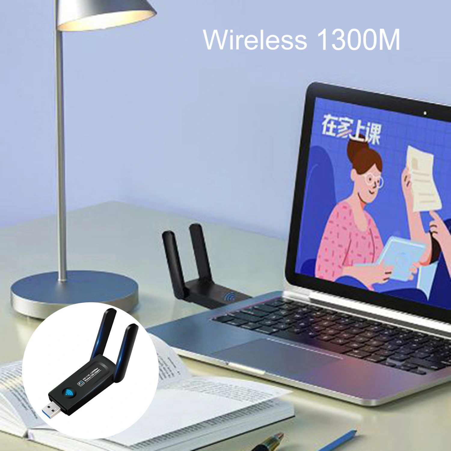 WiFi Adapter Dual Band High Speed Plug And Play USB3.0 Interface 2.4G/5G Fast Connection Mini Wireless USB WiFi Adapter Computer Accessory