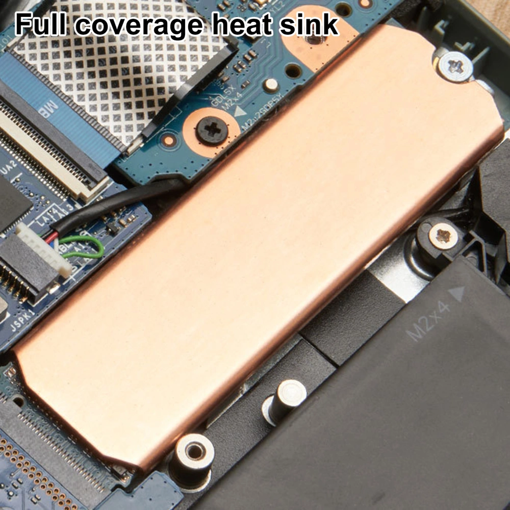 M.2 Heatsink 2280 Copper Cooling Sheet High Thermal Conductivity Solid State Drive Cooler Heatsink for Enhanced Performance