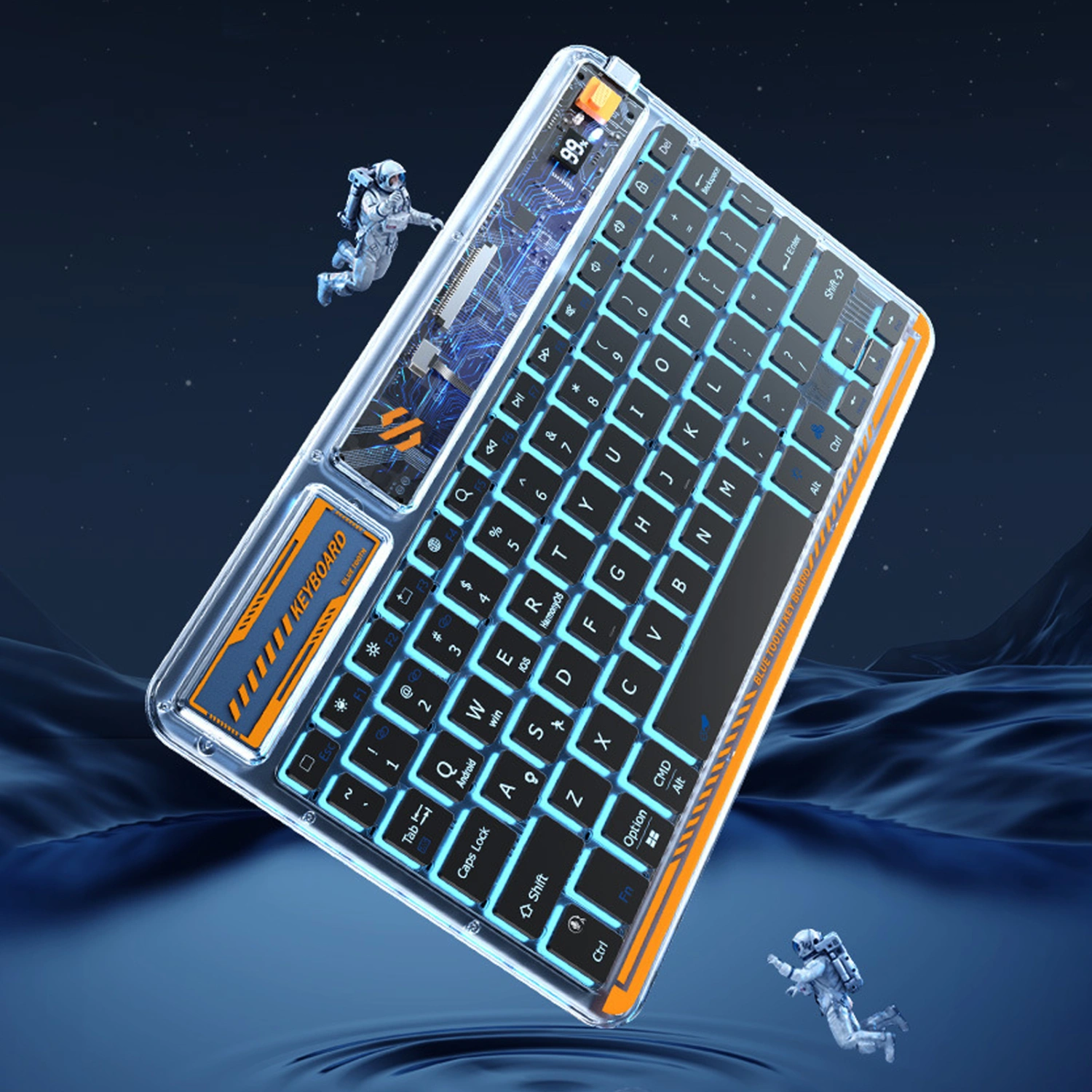 Wireless Keyboard Voice Input Fast Response RGB Backlit Mini Bluetooth-compatible 5.2 Keyboard Office Supplies