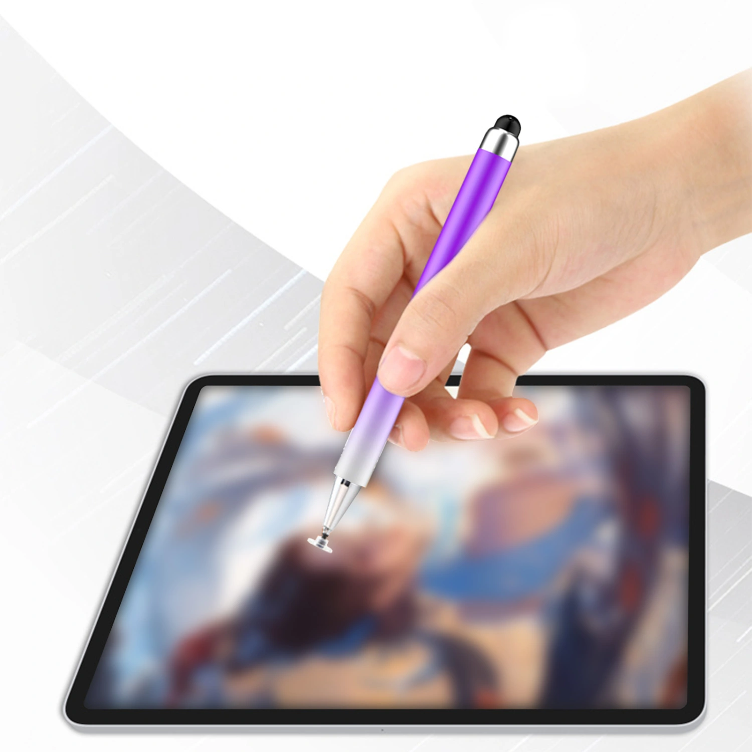 Stylus Pen Gradient Color Double-headed High Precision Sensitive Anti-slip Universal Mobile Phone Tablet Capacitive Screen Disc Stylus Tablet Accessories