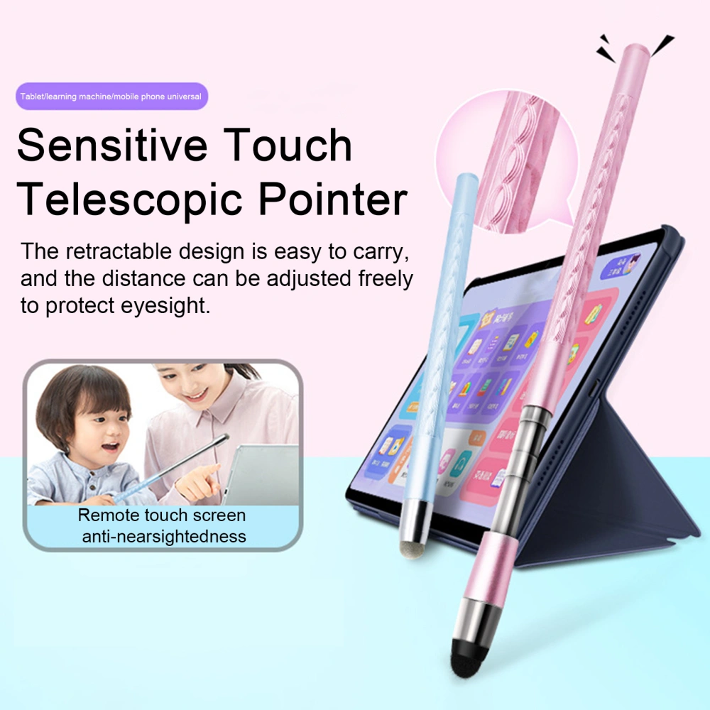 Telescopic Pointer Anti-slip Portable Universal Handheld Kid Eye Protection Learning Machine Capacitive Touch Screen Presenter Stick Supplies