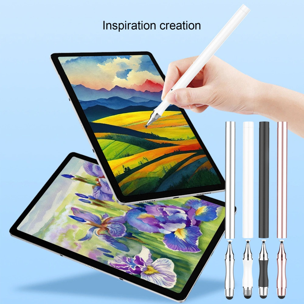 Stylus Pen High Sensitive Precision Capacitive Disc Tip Touch Screen Pen Stylus Transparent Round Nib Wear-resistant Portable Smooth Writing Phone Laptop Stylus Pen