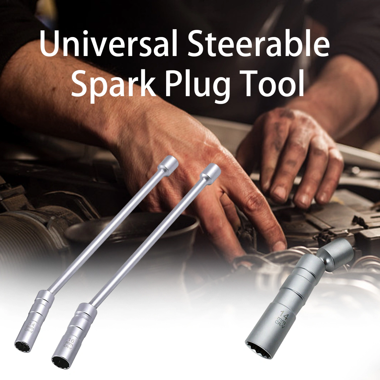 Magnetic Swivel Spark Plug Socket Extension Corrosion-Resistant Sturdy Easy Install Spark Plug Socket 