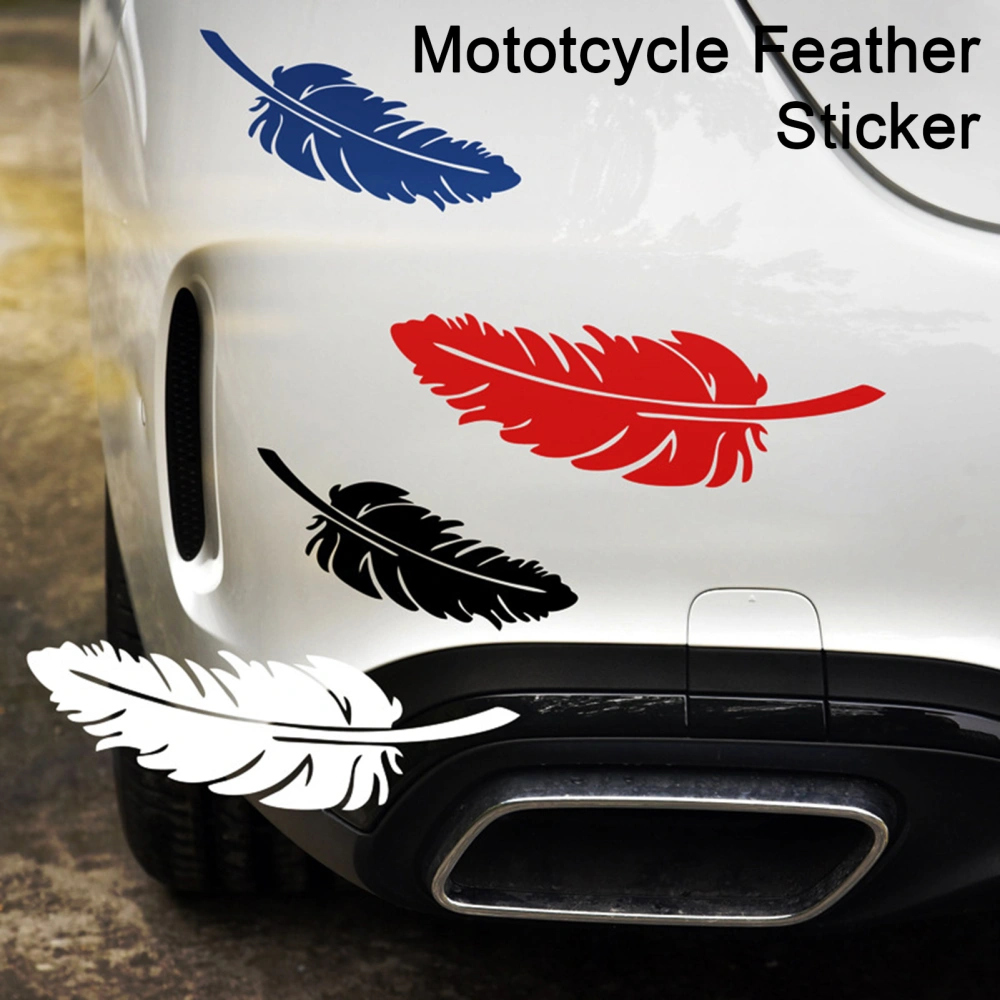 Feather Car Sticker Auto Body Bumper Scratch Coverage Waterproof PET Removable Self-adhesive Decoration Decal Automobile Supplies