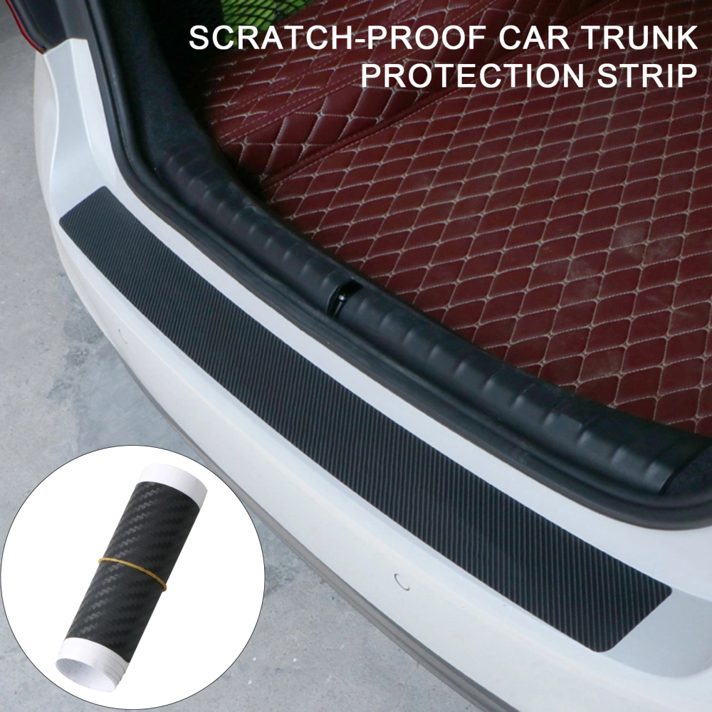 Car Trunk Sticker Carbon Fiber Protection Strip Waterproof Easy Installation Car Trunk Sticker for Scratch-free Loading Unloading 