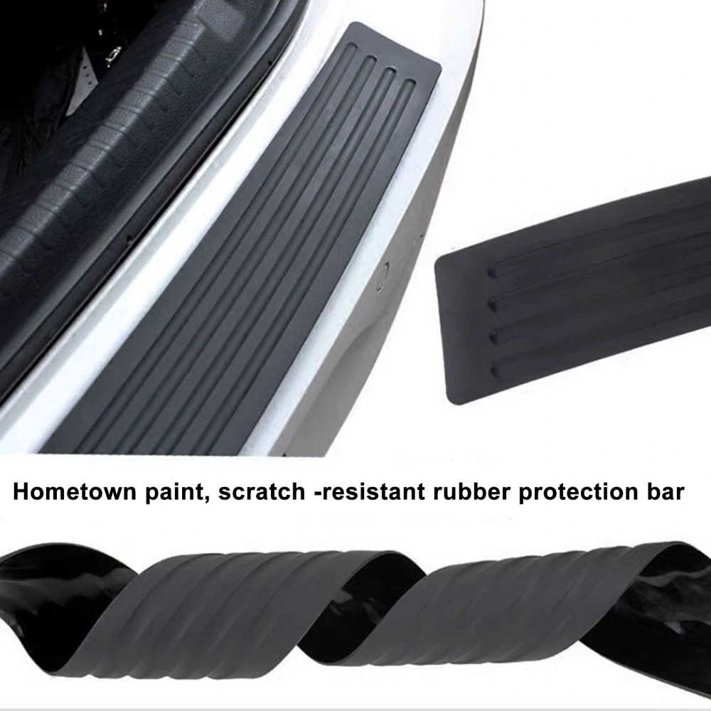 Car Rear Bumper Protector Guard Universal Black Silicone Scratch-Resistant Trunk Door Entry Guards Accessory Trim Cover