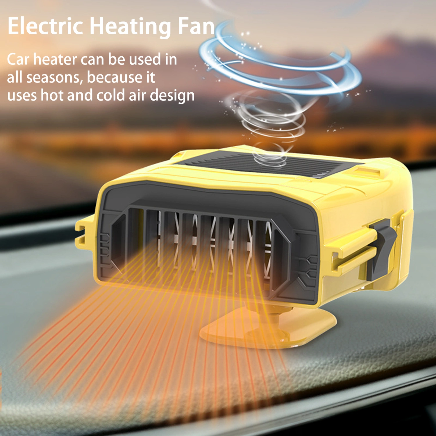 Electric Heating Fan Energy Saving Dual Use Heating/Cooling Car Seat Heater Windshield Demister Defroster Auto Accessories