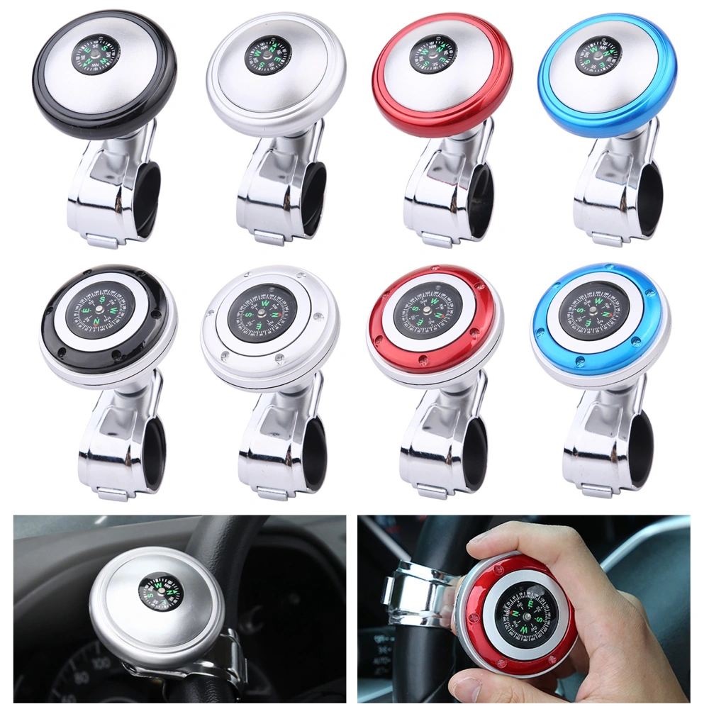 Steering Wheel Ball Easy Installation Compass Design Smooth And Effortless Comfortable Grip Anti-Slip Labor-saving Multifunctional Universal Car Steering Wheel Booster Ball Car Accessory