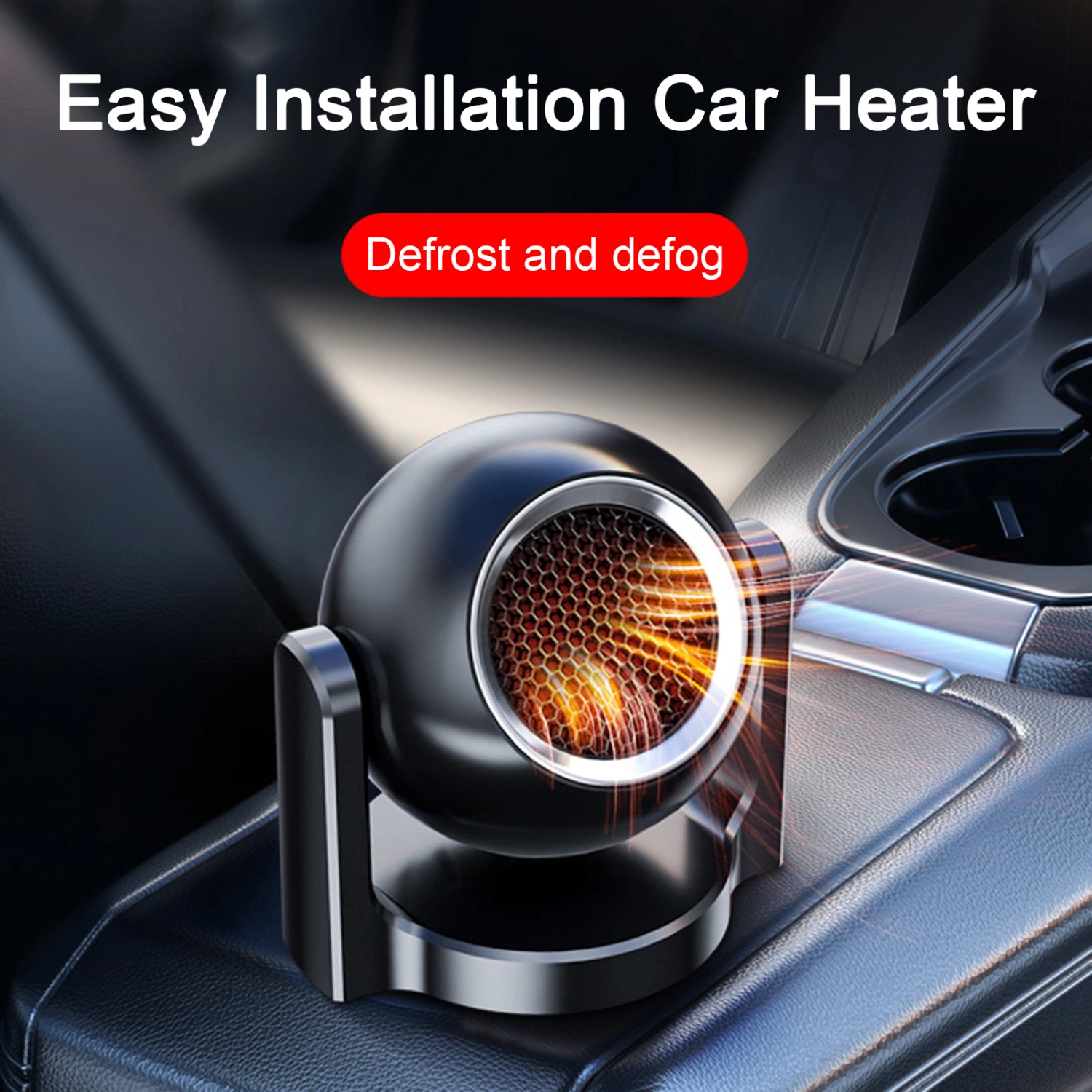 12V Winter Heating Cooling Modes Car Heater Portable Auto Defrosting Defogging Windscreen Fast Heating Fan Auto Accessories