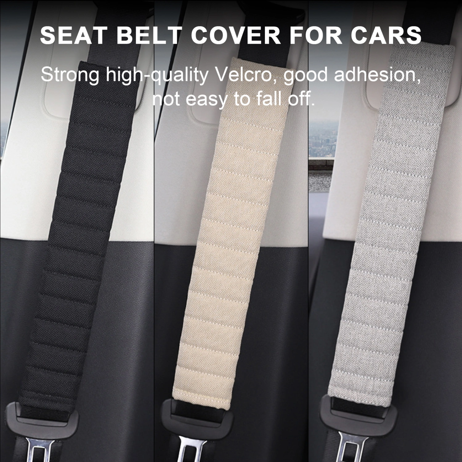 Car Seat Belt Covers Cushion Soft Cloth Safety Belt Protector Shoulder Strap Extra Long Protective Pad Protect Your Neck And Shoulder Car Seat Accessories
