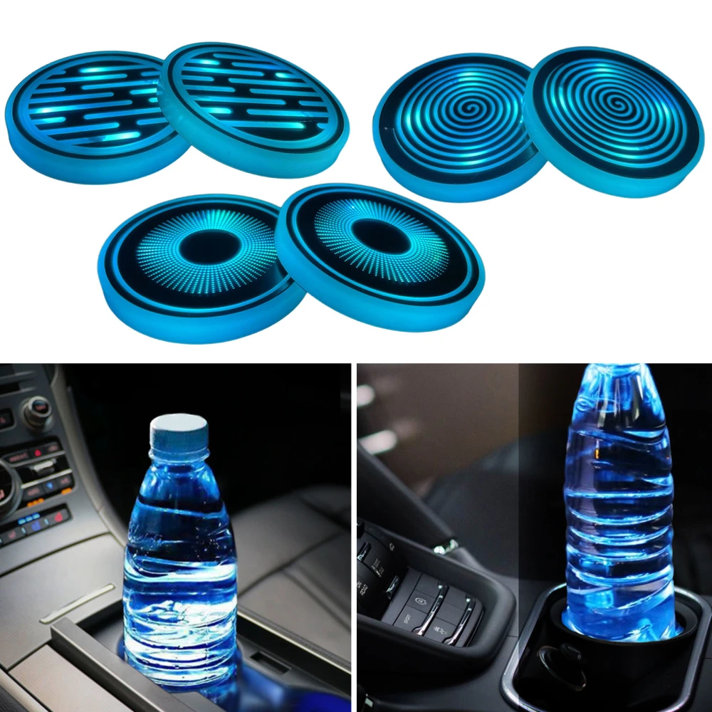 Car LED Water Coaster Intelligent Sensor Touch Switch Vibrant Colors Enhance Car's Atmosphere Water Coaster