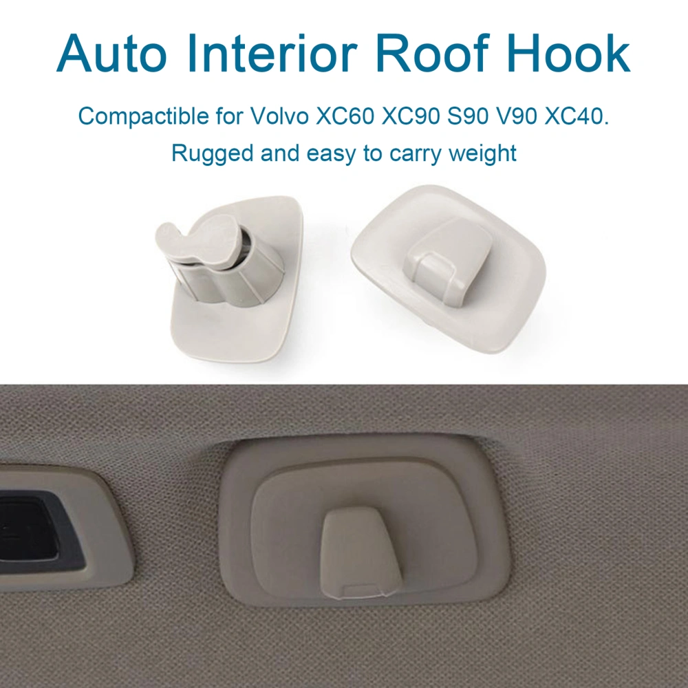 Slot Position Reinforcement Roof Coat Hook Anti-break Strong Bearing Capacity Car Interior Hanger Hook for Volvo XC60 XC90 S90 V90 XC40