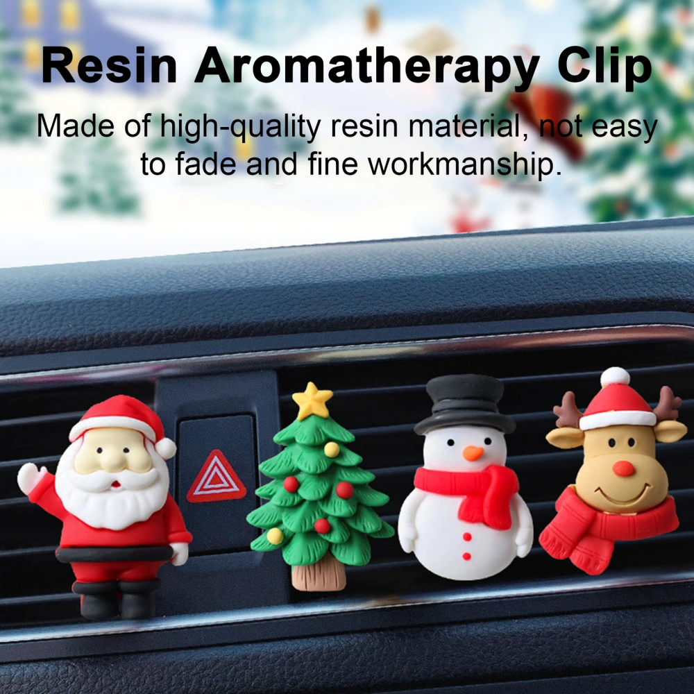 Christmas Tree Snowman Elk Santa Claus Shape Aromatherapy Clip 90 Degree Rotating Car Air Vent Air Freshener Ornament Interior 