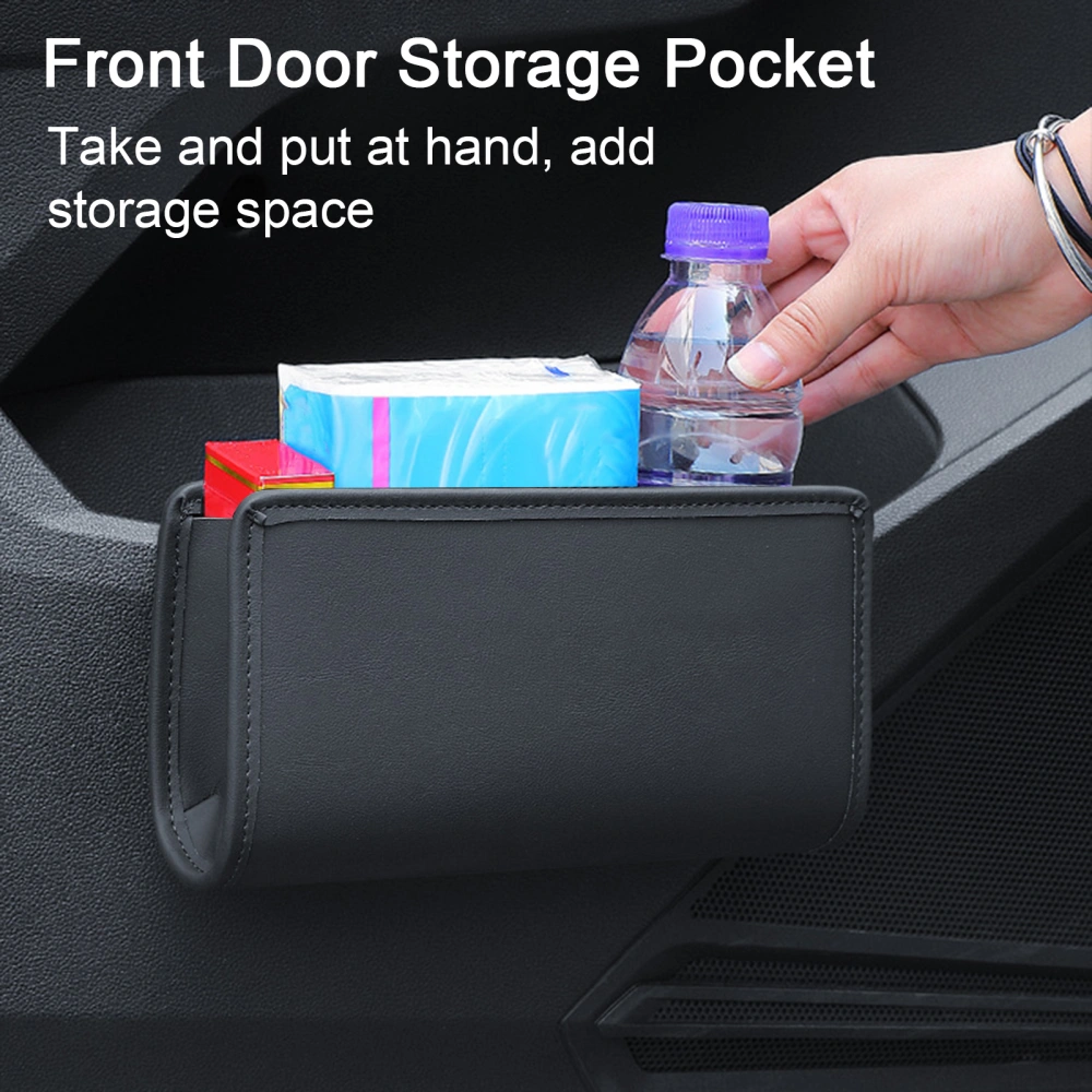 Car Storage Bag Wear-resistant Durable Impact-resistant Fine Texture Multipurpose Extended Storage Easy to Move Door Side Insert Box Organizer Car Accessory