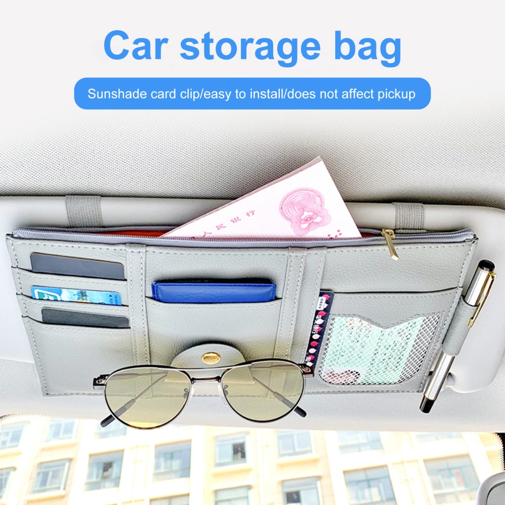 Car Sun Visor Organizer Stylish Storage Bag Multifunctional Versatile Car Storage Bag for Glasses Accessories