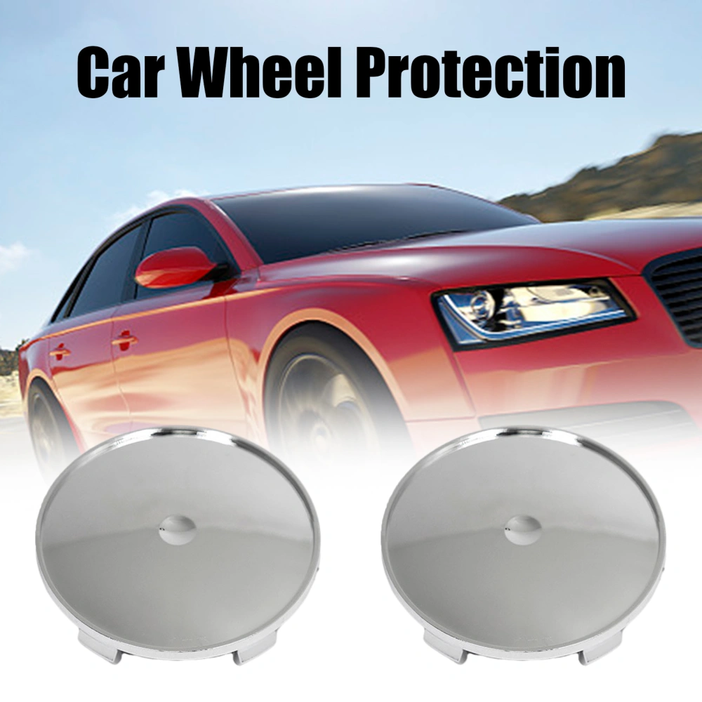 4Pcs 68mm Car Wheel Hubcaps Chrome Plated Auto Rim Covers Dust-Proof Stylish Customizable Logo Easy Install Car Hubcaps