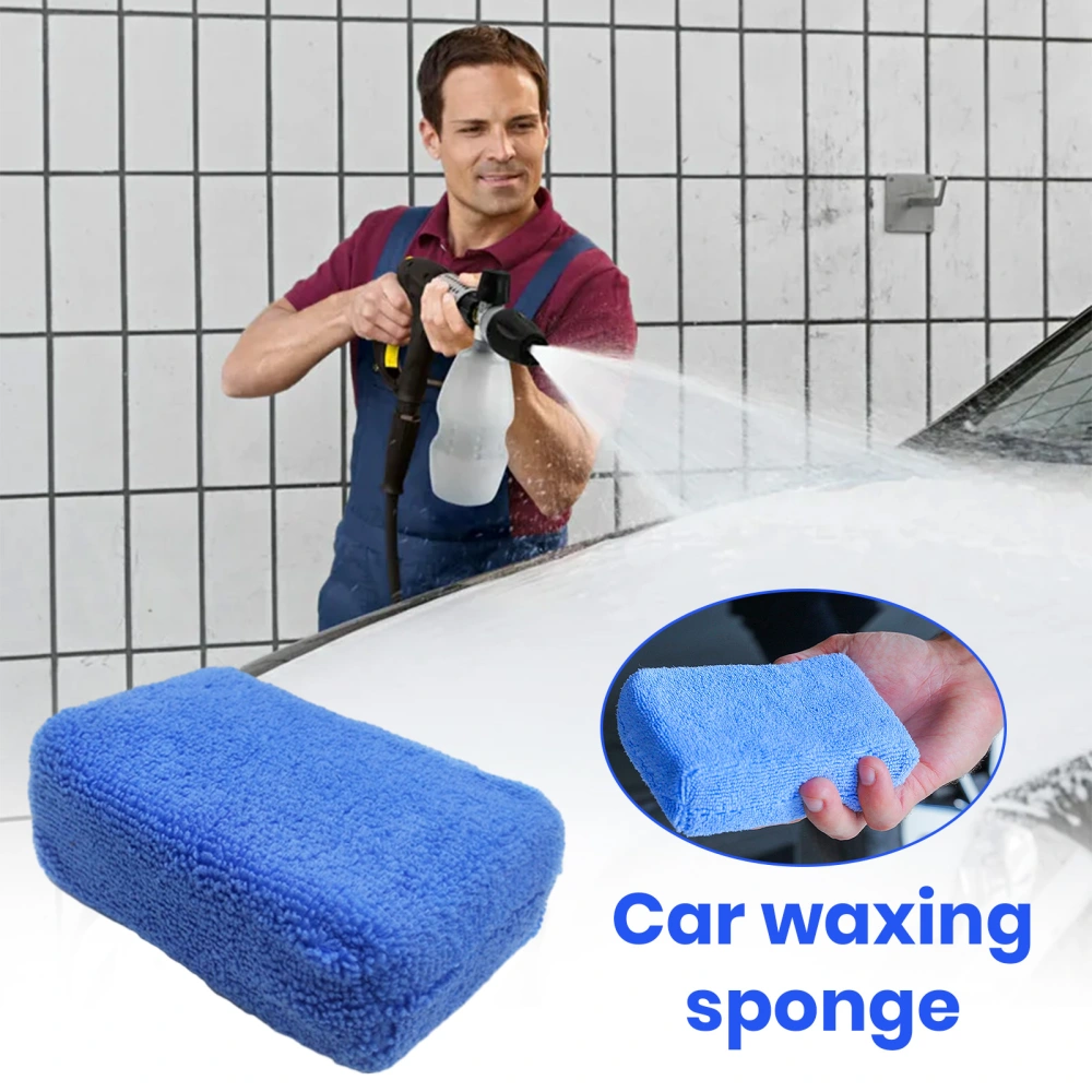 Soft Microfiber Applicator Pad Super Water Absorbent Car Waxing Wash Sponge Cleaning Pad Auto Accessories