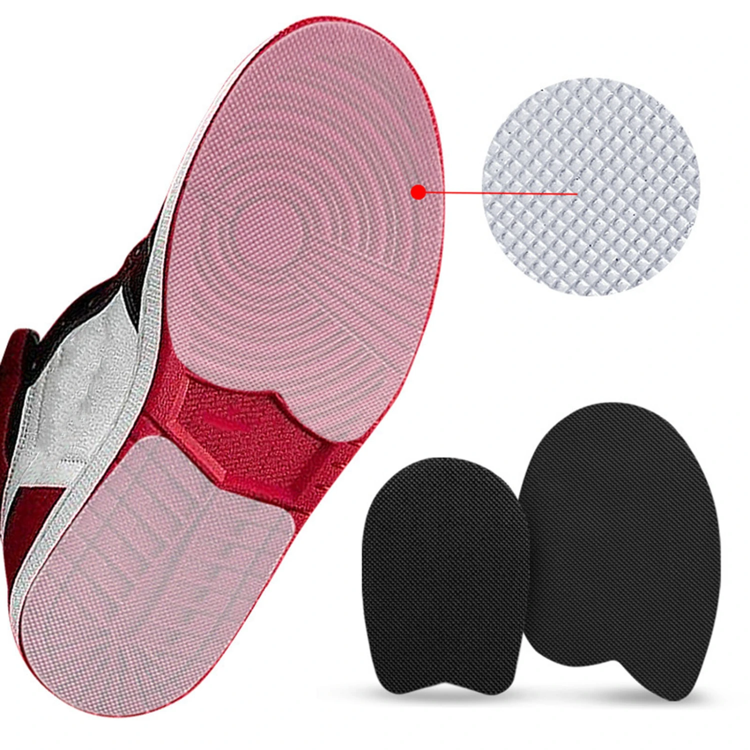 1 Pair Shoes Soles Non-Slip Self-Adhesive No Need to Cut Strong Ground Grip Wear-resistant Protective Wide Application Sneakers Outsole Sole Protectors Shoes Accessories