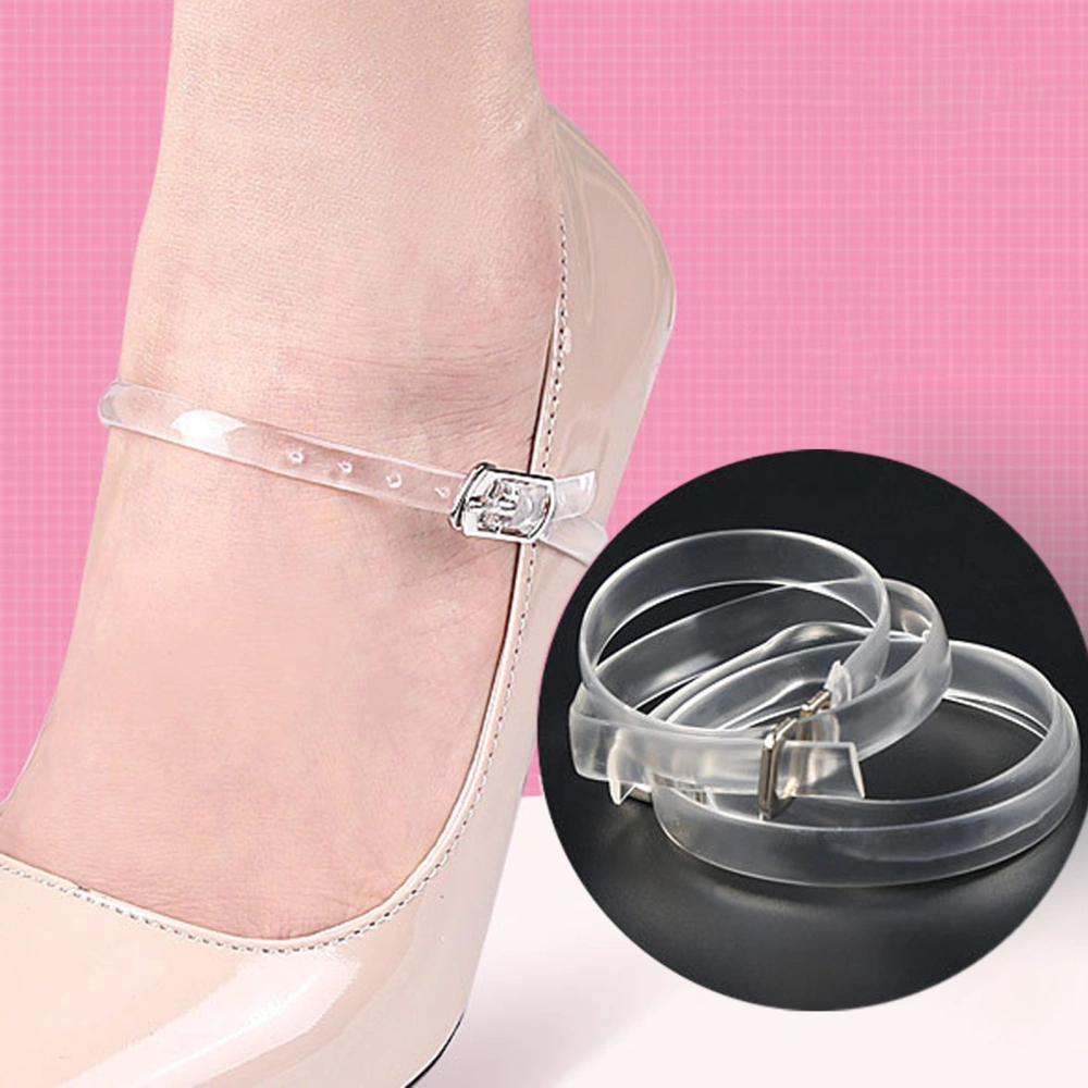 1 Pair Invisible Transparent Adjustable Buckle Design Shoe Straps Women High Heels Shoes Bands Shoe Accessories