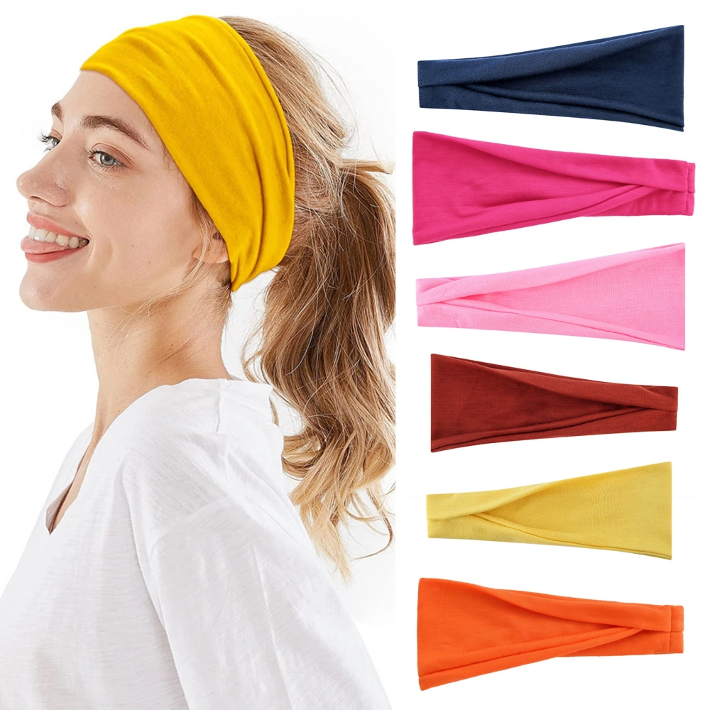 Sweat Resistant Sports Headband Stay Cool And Dry Solid Color Headband for Yoga Running And Fitness 