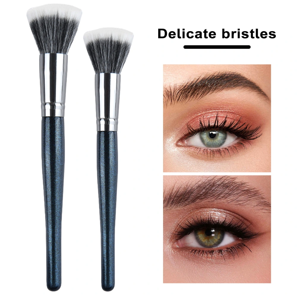 Stippling Brush Soft Fluffy Flat Top Duo Fiber Fine Front Wool Foundation Loose Powder Eye Shadow Makeup Brush Women Beauty Tool 
    