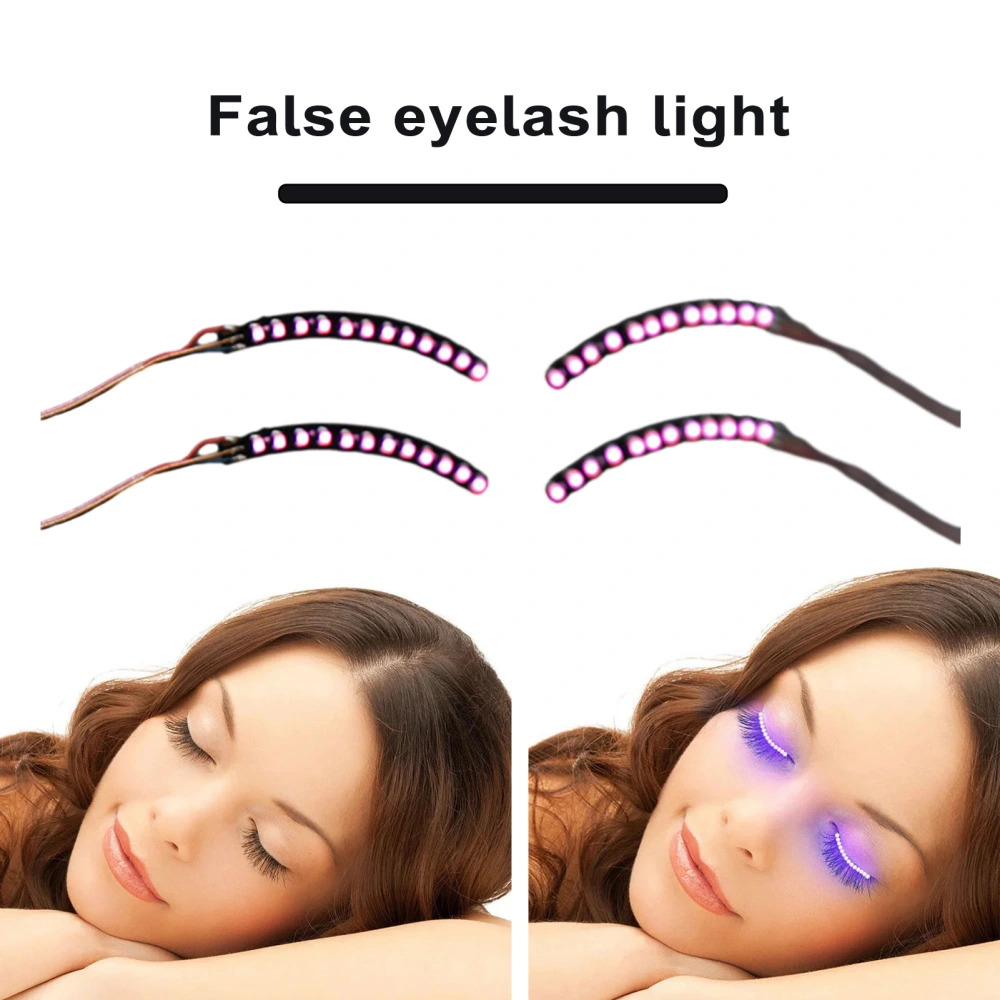 LED Eyelashes Charming Unique Light-up Eyeliner Halloween Shining Eyelid Tape for Parties Nightclubs Bar