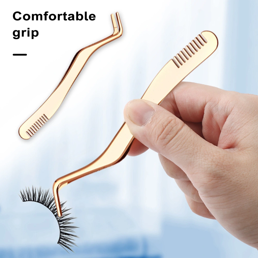 Stainless Steel Eyelash Applicator Tool Precise Control Anti-rust Easy to Clean Multifunctional False Eyelash Clip