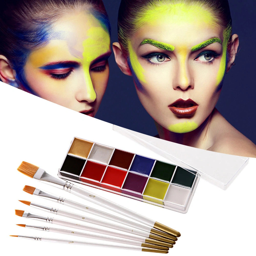 Halloween Makeup Kit 12 Color Easy to Apply Remove Intensely Toned Face Body Paint for Creative Designs