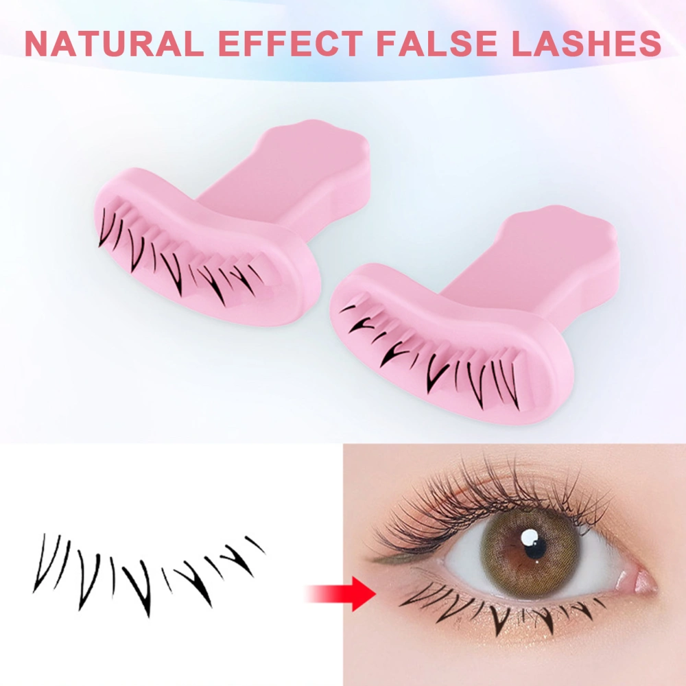 1 Pair False Eyelashes Eye Line Stamp Natural Looking Fake Bottom Lashes Plastic Stamp for Easy to Line Reusable Eyelashes Prints Stamp for Women Makeup Beginner