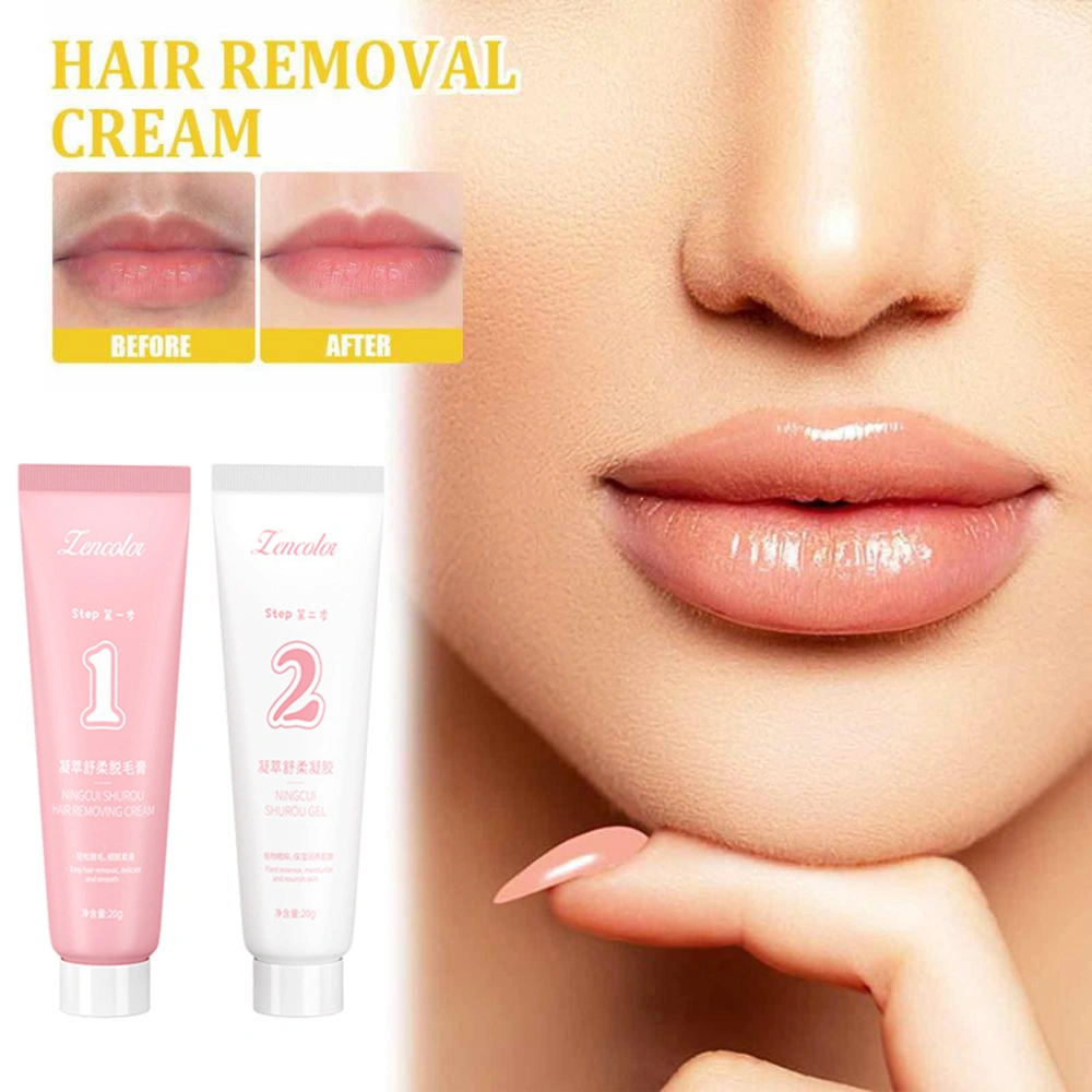 1 Set Hair Removal Cream Soothing Gel Plant Extract Gentle Non-irritating Shrink Pores Delay Growth No Residue Men Women Depilatory Cream Leg Hair Inhibitor Beauty Supplies