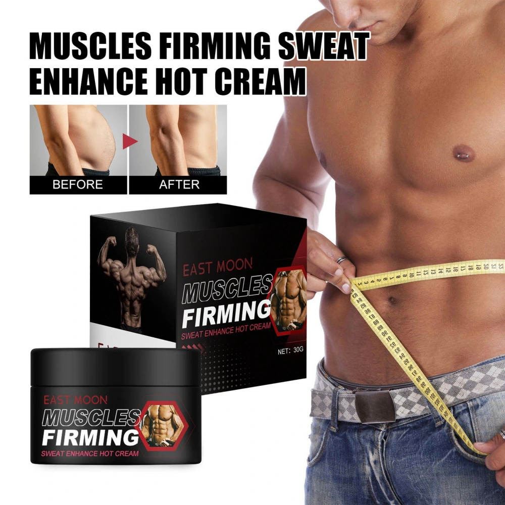 30g Muscles Firming Sweat Enhance Hot Cream Abdominal Muscle Cream Muscle Toning Belly Firming Body Contouring Massage Cream