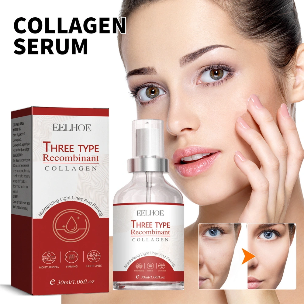 30ML Collagen Essence Serum Hydrating Firming Reduce Fine Lines Wrinkles Organic Ingredients Collagen Serum