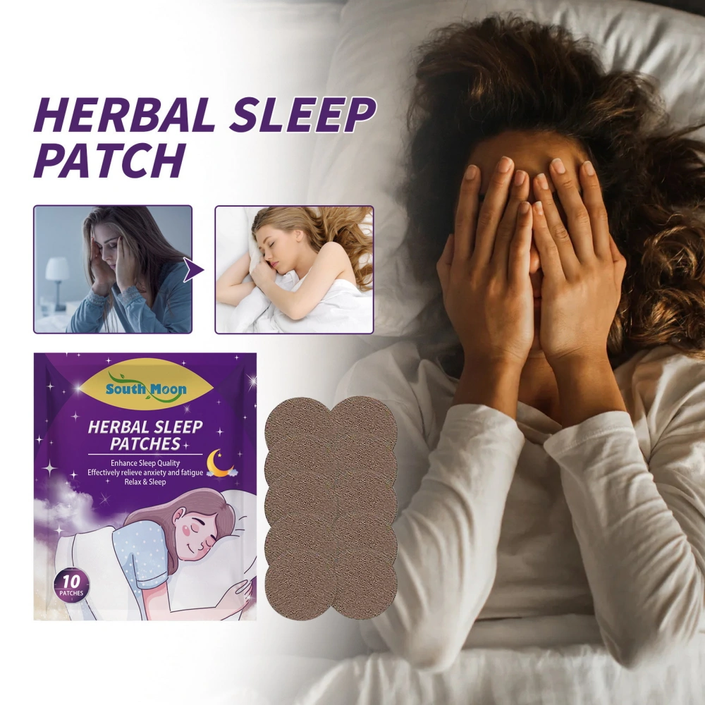 10Pcs Sleep Patches Safe Ingredients Stress Relief Health Care Help to Sleep Acupuncture Point Patch