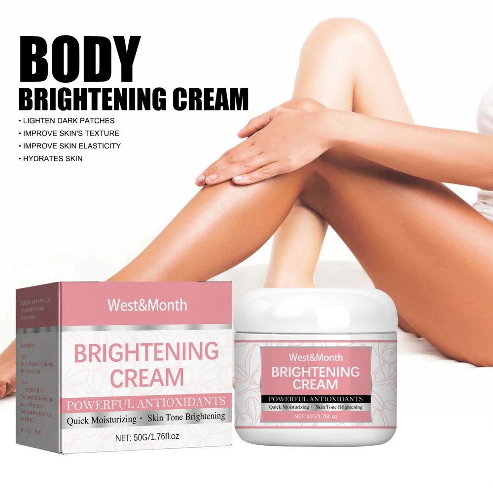 50G Body Whitening Cream Rejuvenate Soften Brighten Skin Safe Effective Whitening Cream for Knees Buttocks Private Parts Neck Armpits