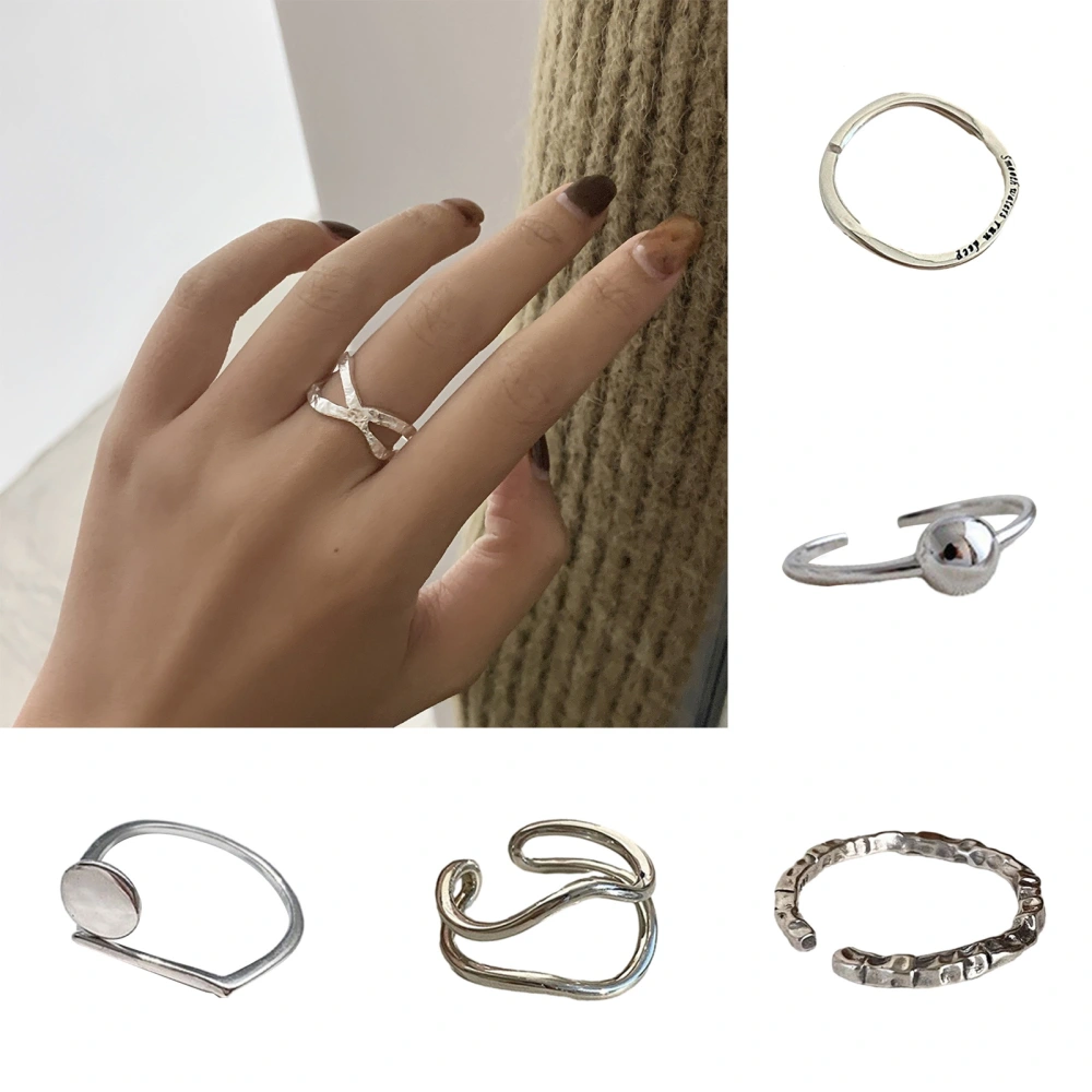 Elegant Women Finger Ring Adjustable Opening Ring with Elastic Wire Exquisite Beaded Ring Jewelry Fashion Finger Ring Banquet Party Accessories Jewelry Gift