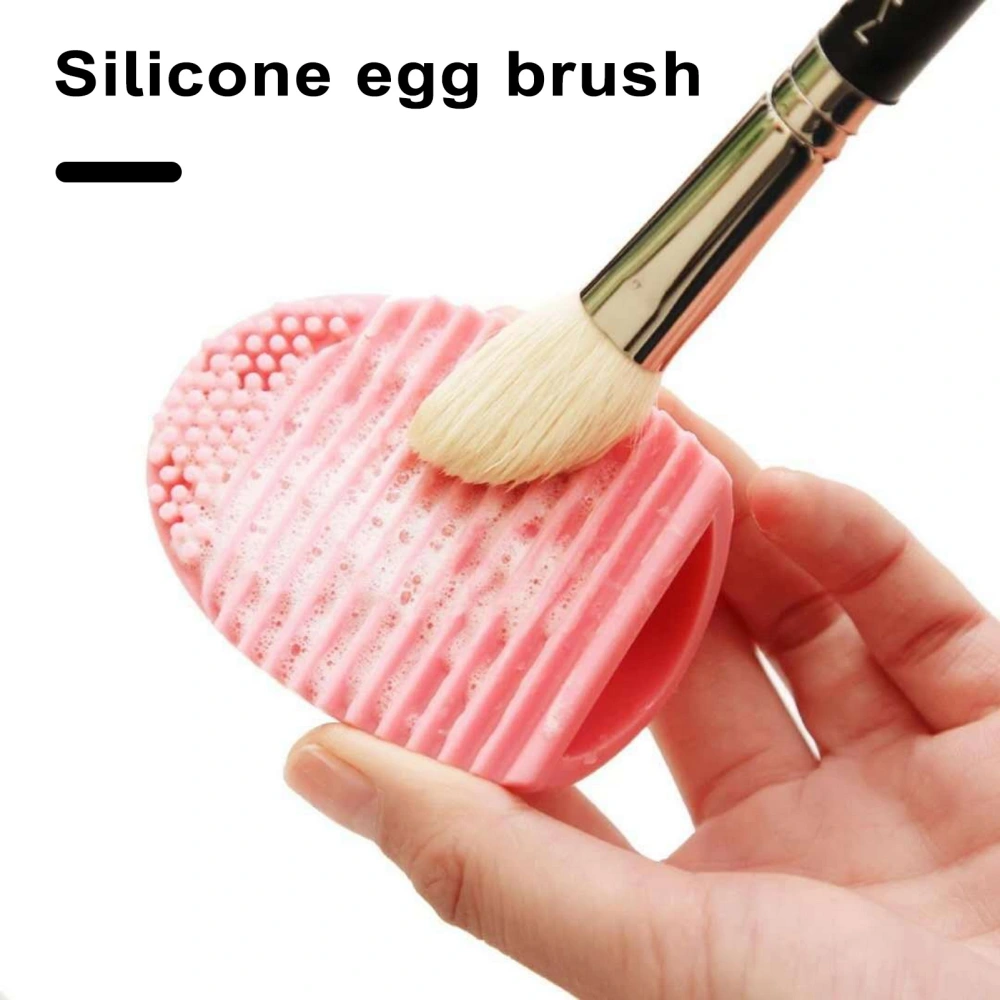 Makeup Brush Cleaner Silicone Cosmetic Cleaning Scrubber Egg Shape Mat Finger Glove Cleaning Pad Brush Tool