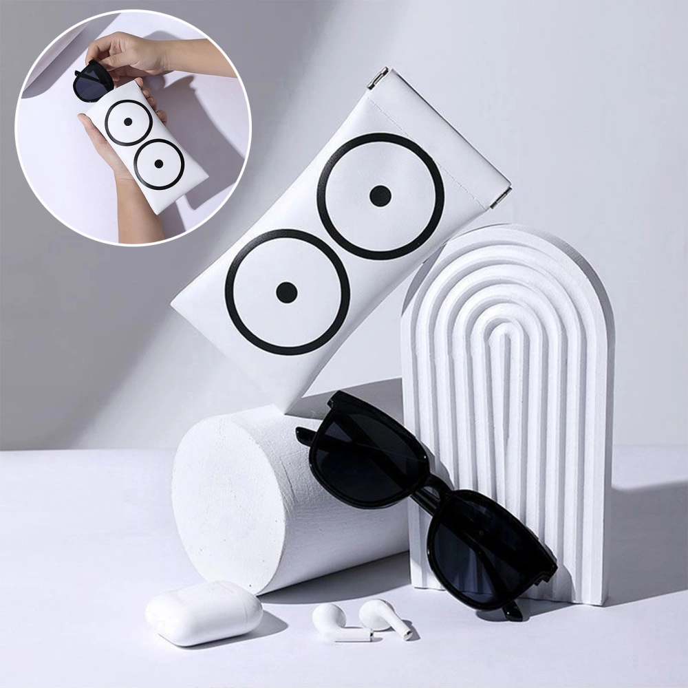 Portable Glasses Bag with Automatic Closure Safe Keep Clean Unisex Compact Size Eyewear Glasses Bag  