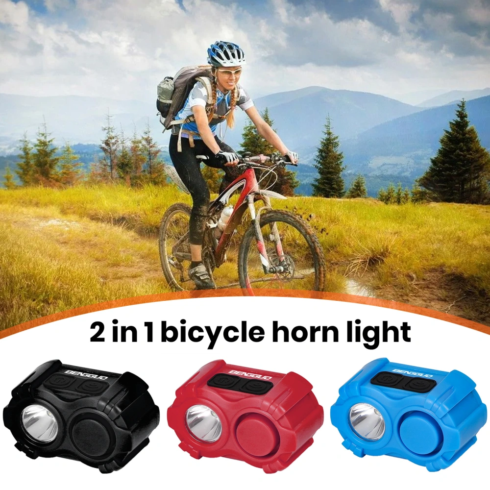 Mountain Bike Lamp with Horn 2-in-1 Design Electronic Bike Horns & Lights Rechargeable Bicycle Headlight 130db Loud Bicycle Bells Safety Warning Bike Accessories