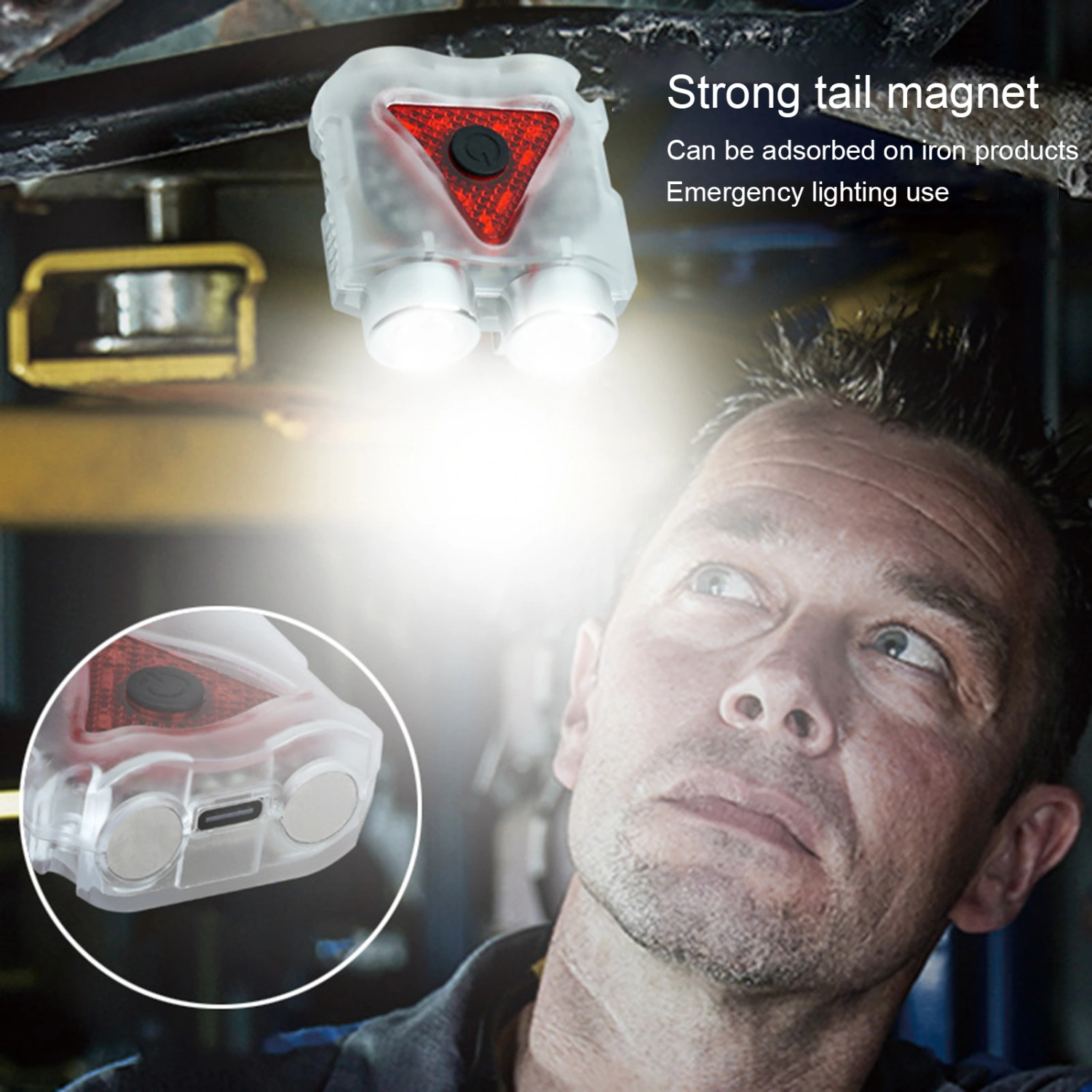 Rechargeable LED Hat Clip Light Hands-free Waterproof Dimmable Headlamp Running Camping Hunting 180 Lumens Hat Flashlight