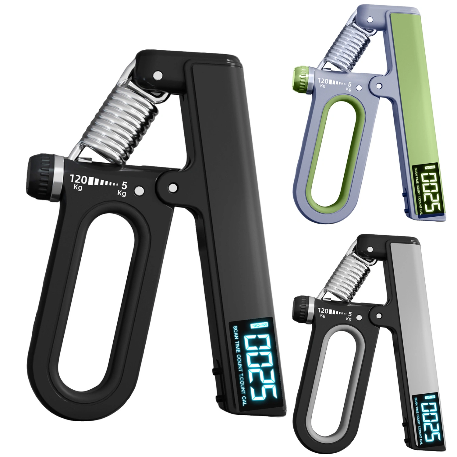 Hand Grip Strengthener Workout 10-120 Adjustable Resistance Hand Gripper Finger Non-Slip Heavy-Duty Forearm Grip Athletes Stress Relief Hand Grip Trainer 