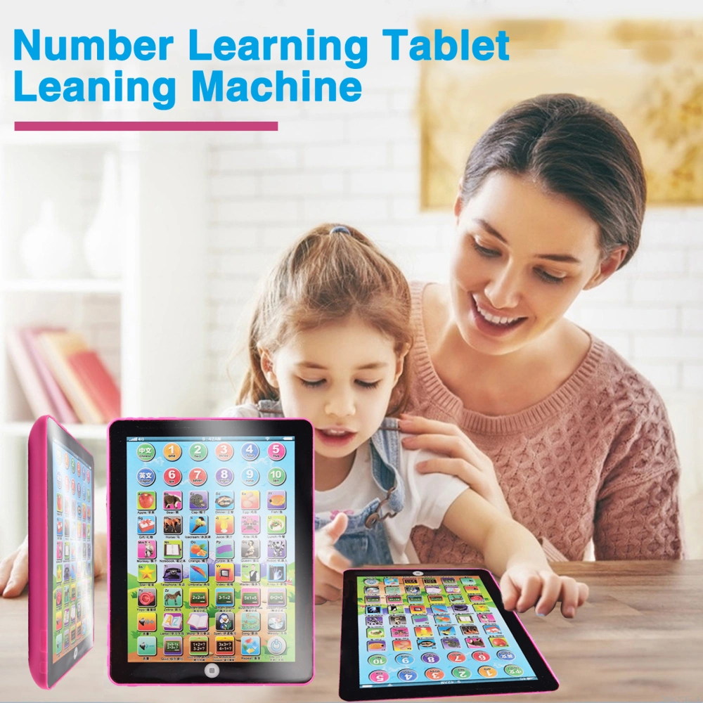 Kids Learning Tablet Touch Screen Eye Protection ABC Word Song Music Number Learning Electronic Interactive Educational Toy