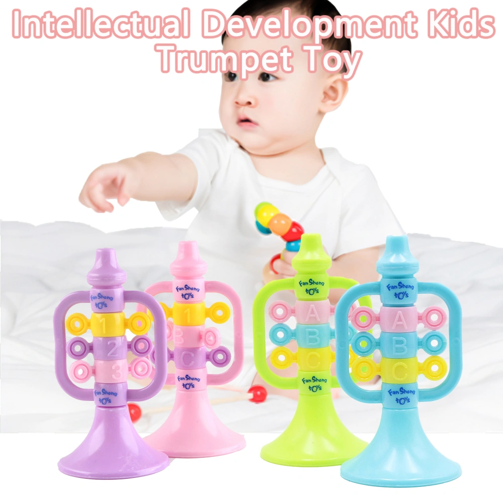 Kids Cartoon Trumpet Toy Safe Interactive Cheer Exercise Lung Capacity Vivid Color Preschool Learning Trumpet Toy Kindergarten Toys