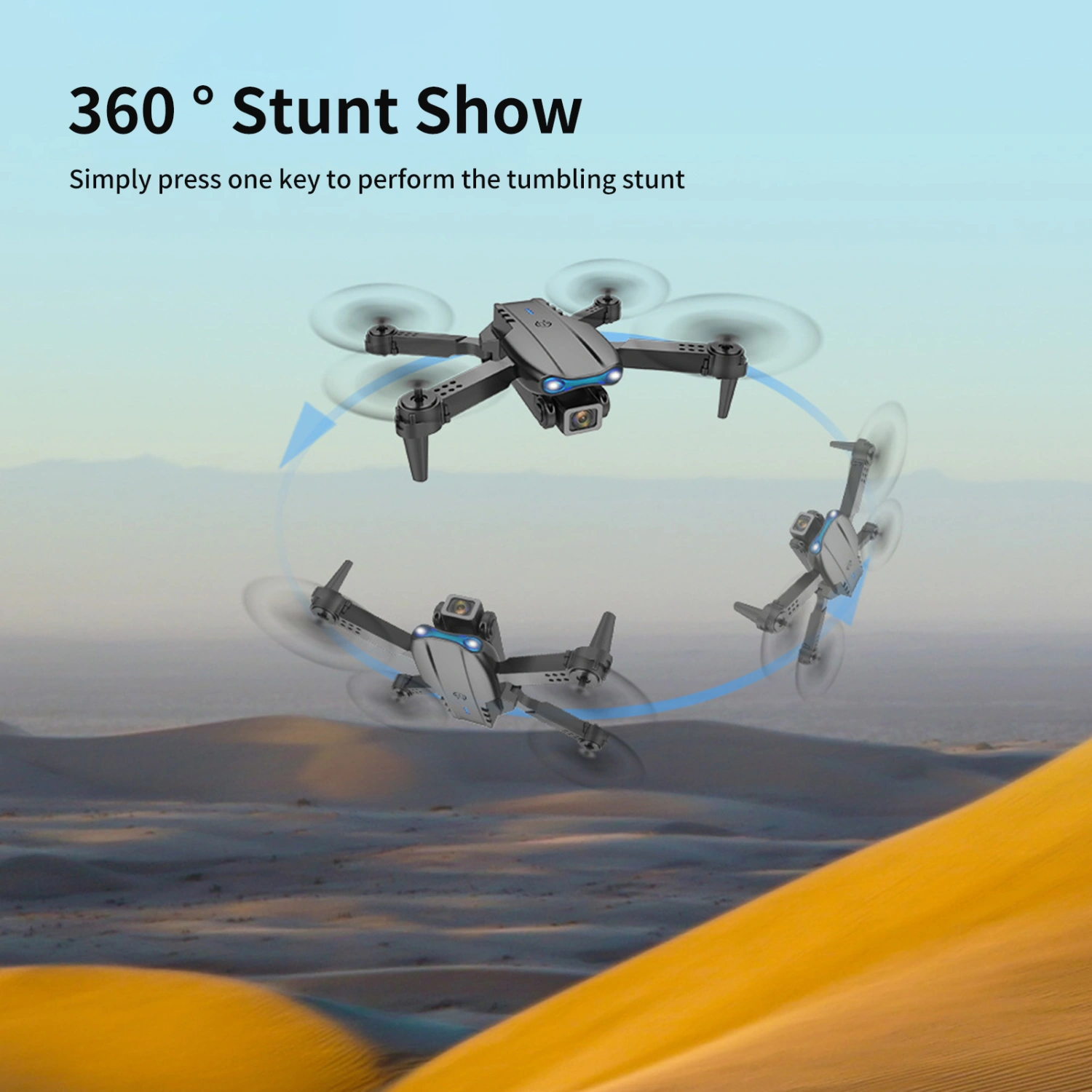 1 Set Remote Control Drone Wide Angle 1080P/4K HD-compatible Dual Camera Altitude Hold Aerial Photography 2.4GHz Remote Control Quadcopter Toy Mini Folding Drone Birthday Gift