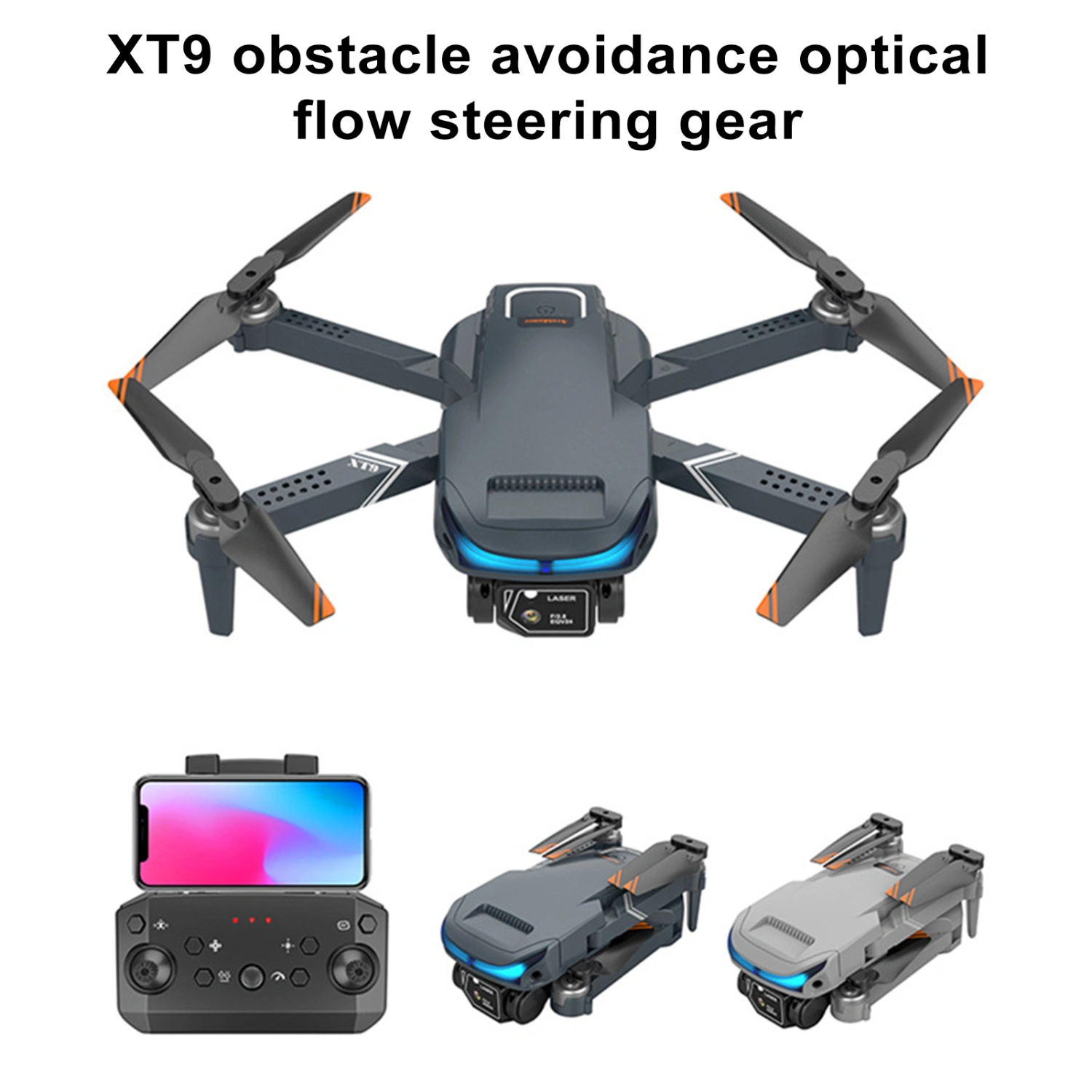 1 Set Drone with Dual Camera 4K Pixel One-key Return Foldable Remote Control Drone for Kids And Adults