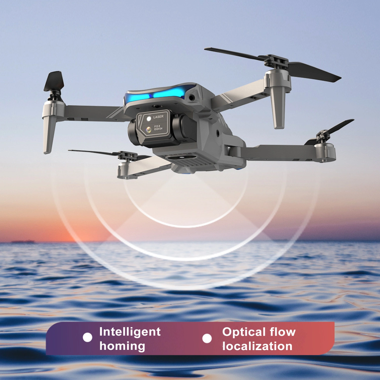 1 Set Drone with Dual Camera 4K Pixel One-key Return Foldable Remote Control Drone for Kids And Adults