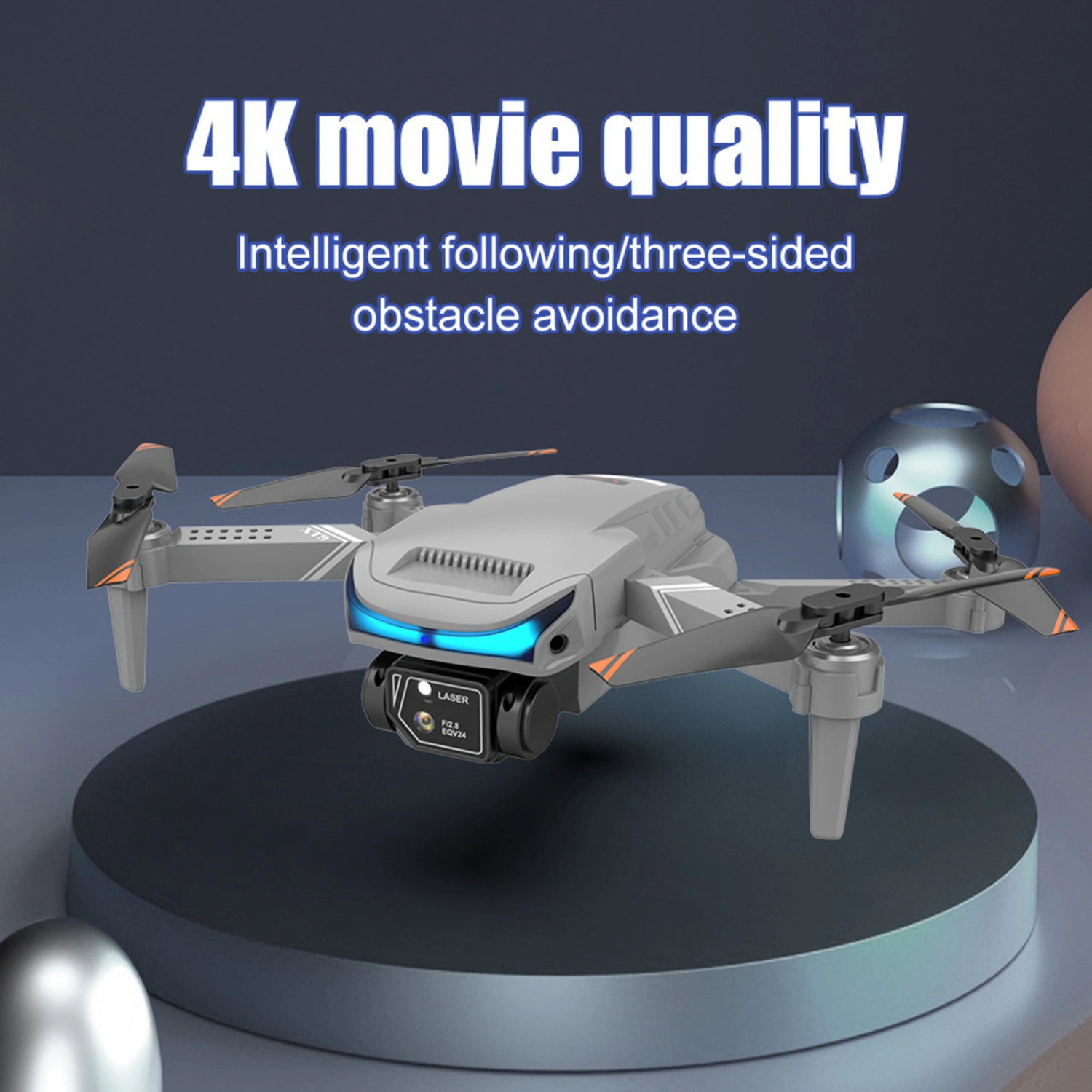 1 Set Drone with Dual Camera 4K Pixel One-key Return Foldable Remote Control Drone for Kids And Adults
