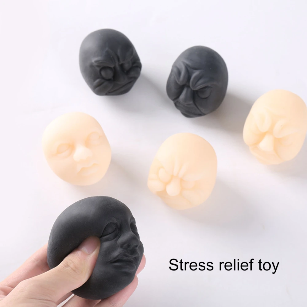 Human Face Squeeze Toy Flexible Tensile Rebound Cute Emotion Doll Pinch Toy Anti-stress Vent Toys Cartoon Doll Squishes Fidget Toy Party Favor