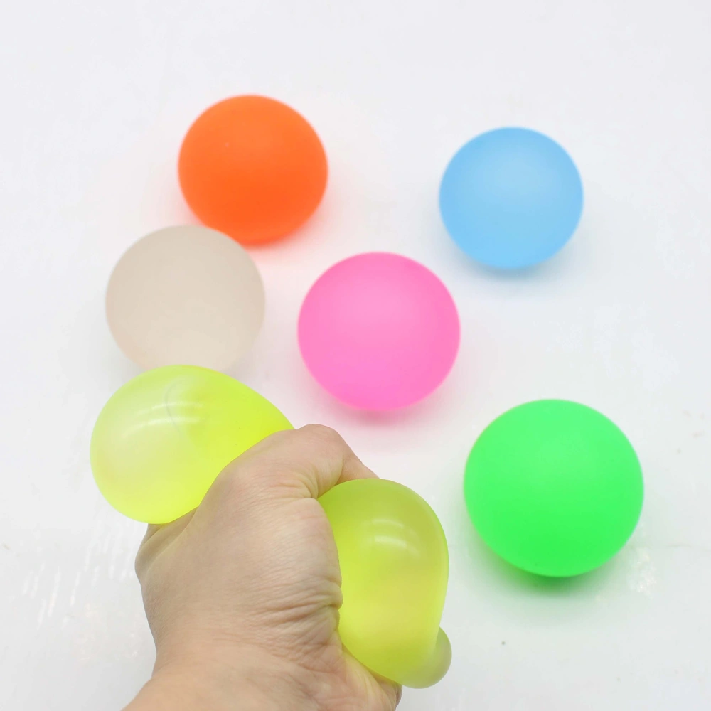 Ball Squeeze Toy Soft TPR Frosted Transparent Slow Rebound Maltose Ball Pinch Toy Stress Relief Elastic Vent Ball Squishes Decompression Toy Children Gift